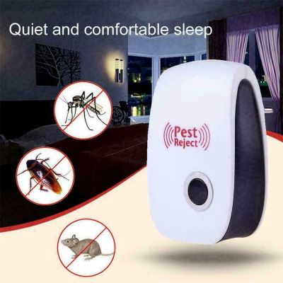 【OEM】 UK Plug Ultrasonic Repellent 1/5 PCS Eliminate Mouse Rats Cockroach Mosquito Insect Control Device - Safe Easy Plug In