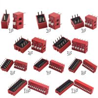 Slide Type Switch Module 1 2 3 4 5 6 7 8 10 12 PIN 2.54mm Position Way DIP Red Pitch Toggle Switch Red Snap Switch Dial Switch