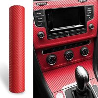 【CC】 Carbon Vinyl Car Wrap Sheet Roll Film Sticker Decal - Color 127X30cm 50 X11.8  (Red)