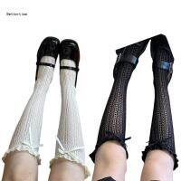 【CC】ↂ☼  B36D Soft Knee Socks  Ruffle for Student Loose Stocking Costume