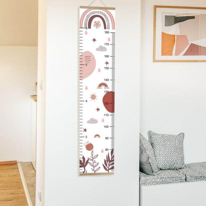 DSFVE Fabrics Measure Height Ruler Growth Chart Wall Hanging Top Rope