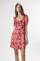 ESP เดรสคอทรงหัวใจพิมพ์ลายมินิฮาร์ท ผู้หญิง สีแดง | Sweetheart Neck Mini Heart Print Dress | 5937