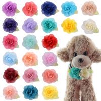 Flower-Collar 100pcs Spring Supplies Slidable Dog Bowties Collar Accessories Daminond Dog Bowtie Small Dog Collar Charms