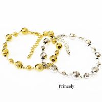 Princelyสร้อยข้อมือทองคำแท้18k BallStyle ของแท้100%มีบัตรรับประกัน