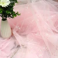 ┅▤卐 1Meter Sequin Tulle Glitter Bubble Gauze Fabric Mesh DIY Table Cloth Skirt Tutu Wedding Birthday Celebration Festival Decoration