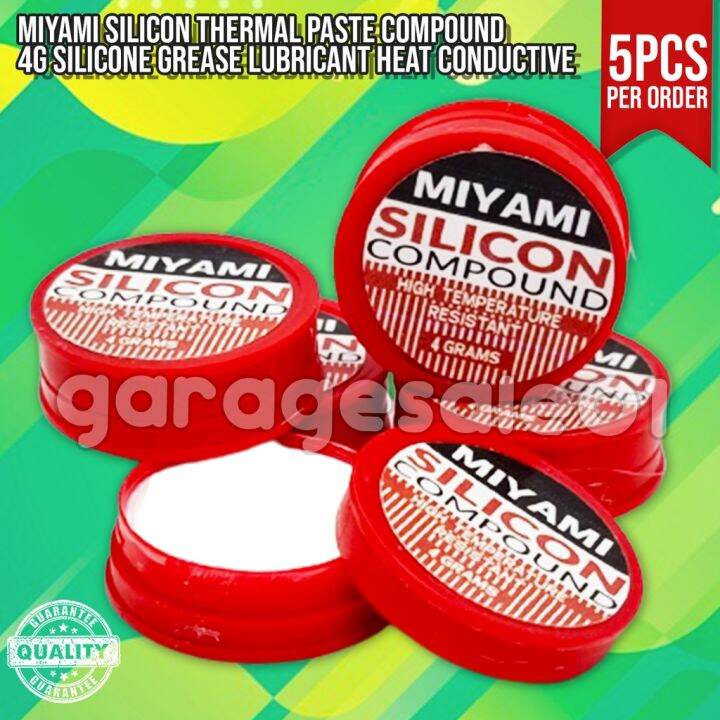 5PCS Miyami Silicon Thermal Paste Compound 4G Silicone Grease Lubricant