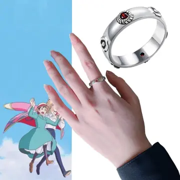 Anime Howl's Moving Castle Cosplay Ring Hayao Miyazaki Sophie Howl Costumes  Unisex Metal Rings Jewelry Prop Accessories Gift