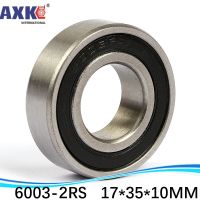 (1pcs) High quality deep groove ball bearing double rubber sealing cover 6003 2RS 17x35x10 mm