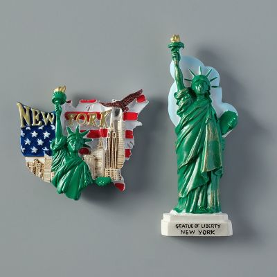 ☬ Tourist souvenirs America statue of liberty USA flag New York 3d refrigerator fridge magnets collection gifts home decoration