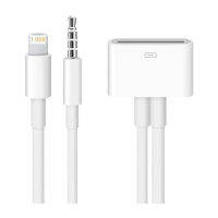 Lightning to 30 Pin Adapter 3.5mm AUX Audio Port Support Charging Data Transmission for 6 6 Plus 5s 5c 5 4s 4 iPod