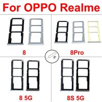 ถาดซิมการ์ดสําหรับ Oppo Realme 8 8i 8S 5G 8 Pro ที่ใส่ช่องใส่ซิมการ์ด Micro SD Card Adapter อะไหล่ Reapir