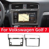 For Volkswagen Golf 7 Gti Mk7 2013-2019 Carbon Fiber Auto Console Center Gps Navigation Panel Cover Trim Frame Car Accessories