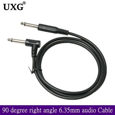 6.35mm Audio Cable L-shaped 90 Degree Right Angle Elbow Straight Head 6.35mm Male To Male Audio Jack Cable Cord 1m 1.5m 3m