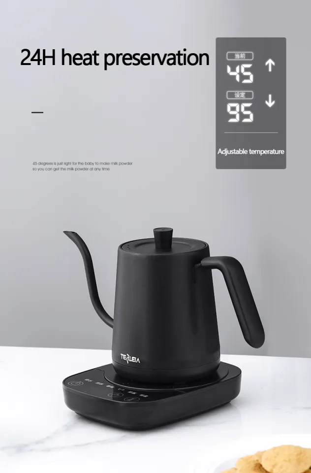110v 220v Electric Coffee Pot 900ml Hot Water Jug Temperature