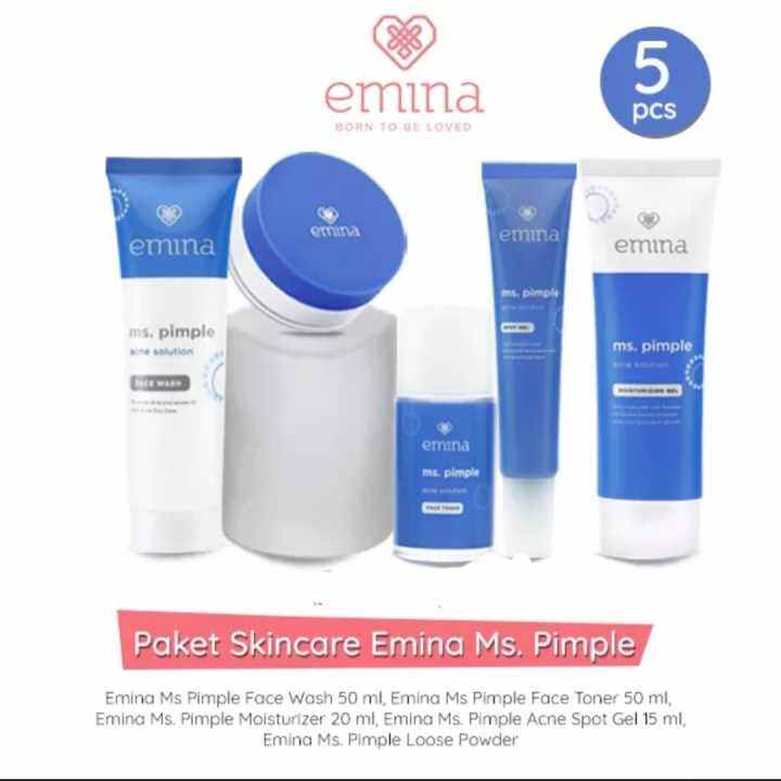 Paket Emina Ms. Pimple Acne Solution Lengkap 5 pcs untuk Jerawat dan