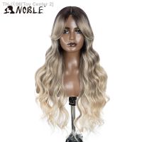 Noble Water Wave Synthetic Lace Front Wig 28 Inch Brown Wig Lace Frontal Wig Ombre Blonde Cosplay Wigs For Women Lace Front Wig [ Hot sell ] Toy Center 2