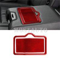 hgjmgkkk Soft Carbon Fiber Interior Rear Seat Water Cup Holder Panel Cover Trim For Audi Q5 2017-2021 2pcs （2 Color）