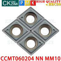 CCMT060204 NN MM10 CCMT 060204 NN MM10 MM30คาร์ไบด์แทรกภายนอกภายในเปลี่ยนแทรกเครื่องมือ CNC โลหะกลึงเครื่องมือตัด