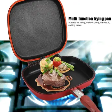 Double Sided Frying Pan, Sandwich Grill Maker With Non Stick Cast