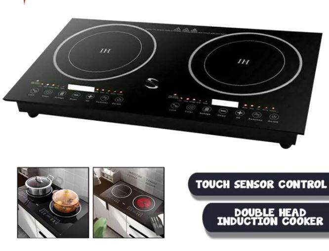 Induction Cooker Double Head, 220V 4000W Countertop Double Burner