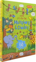 Usborne mathematical multiplication and division flipping books lift the flap multiplexing &amp; dividing childrens mathematical multiplication and division skills enlightenment paperboard Book hardcover paperboard Book English original imported