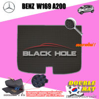 Benz W169 A200 ปี 2005 - 2011 ที่เก็บของด้านหลัง พรมรถยนต์W169A200 พรมเข้ารูปสองชั้นแบบรูรังผึ้ง Blackhole Double Mat รุ่น DABEW169P-T