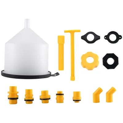 15PCS/Set Car Radiator Coolant Filling Funnel Kit Spill Proof Cooling System Tool Filling Funnel Spout Pour Oil Tool