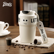 BINCOO Ceramic Thermal Flask Water Bottle Keep Hot Coffee Mug Stainless