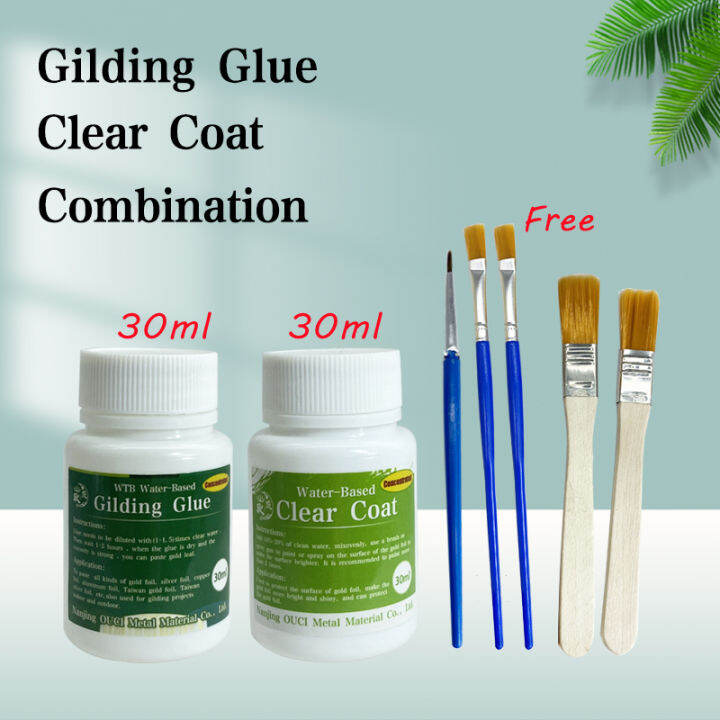 Gilding Glue Gold Foil Sheets For Arts Craft Paper Powder 3060Ml