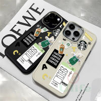 OPPO Reno เคส7Z 8Z 8 5G 8 Pro 4G A78 A77S 5G พิมพ์ลายแนวโน้มแฟชั่นเคสสตาร์บัคกรอบโลหะฝาครอบกันกระแทกกรอบซิลิโคนนิ่มหรูหราเคสโทรศัพท์เคลือบขอบสี่เหลี่ยม