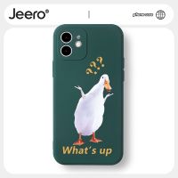 Jeero เคสไอโฟน เคสซิลิโคนนุ่มขอบเหลี่ยมกันกระแทกน่ารักตลก เคสโทรศัพท์ Compatible for iphone 14 13 12 11 Pro Max SE 2020 X XR XS 8 7 6 6S Plus พลัส HFF220