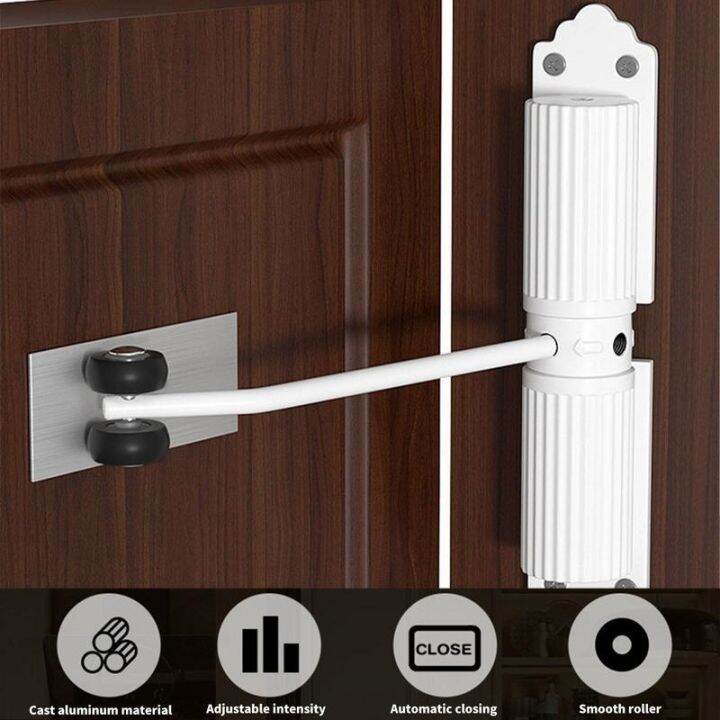 ♣ Safety Door Closer Noise Reduction Roller Spring Self Closing Large