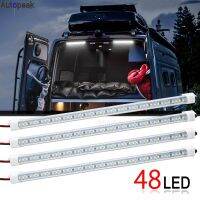 ตัวกะพริบไฟแถบไฟที่บาร์ภายในรถ48LED 12V สีขาวรถกระบะ Pickup ของโชว์ในห้องในบ้านกลางแจ้ง