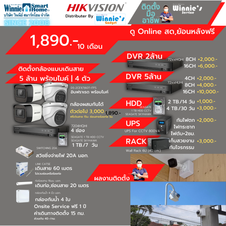 ผ่อน0-10เดือน-hikvision-ชุดกล้องวงจรปิด-แบบanalog-สุดคุ้ม-ดู-online-สด-ย้อนหลังฟรี-พร้อมบริการติดตั้งในกรุงเทพและปริมณฑล