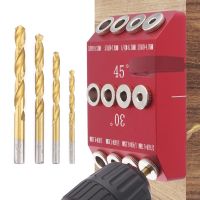 30/45/90 Degree Angle Oblique Pocket Hole Jig British Drill Guide Dowel Jig Kit Wood Drill Locator Inclined Hole Plug Jig Drills  Drivers