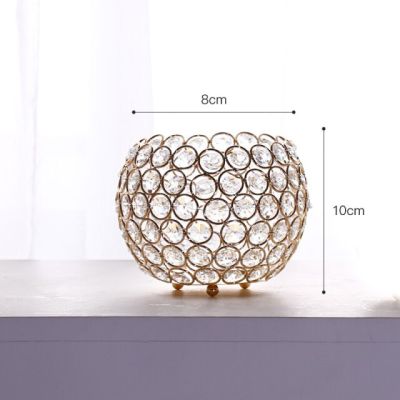 House Gold Crystal Candlestick Decoration Metal Wedding Modern Nordic Living Room Tealight Hanukkah Table Candle Holders