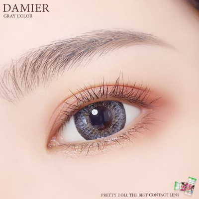 คอนแทคเลนส์ Pretty Doll Damiria(Gray,Brown) ค่าสายตา 0.00 ถึง -10.00