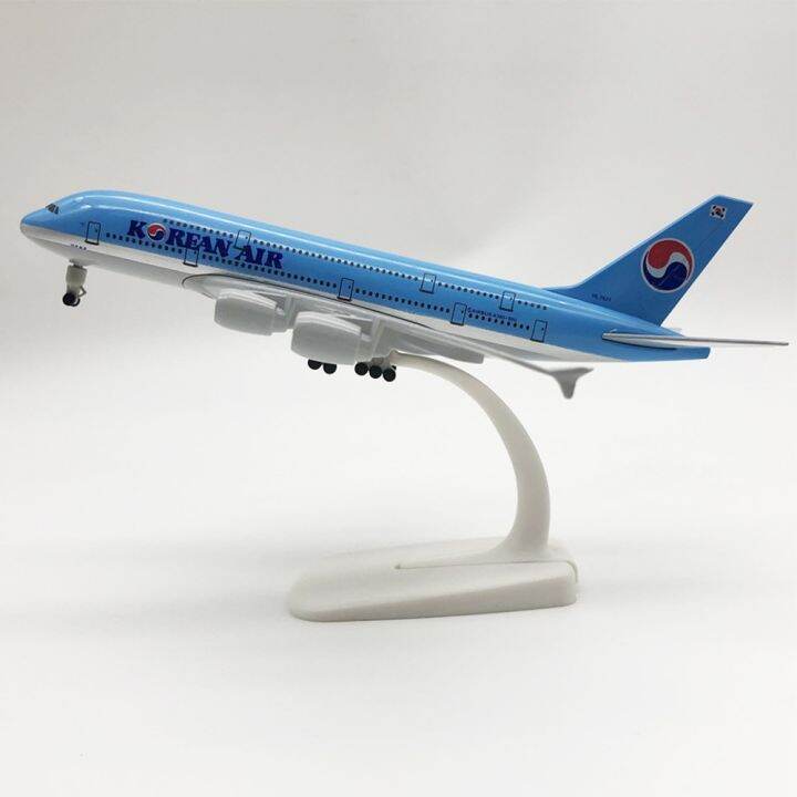 jiozpdn055186-escala-1-350-comprimento-20cm-korean-air-a380-metal-diecast-avi-o-modelo-de-brinquedos-presente-para-meninos-crian-as-cole-o-infantil