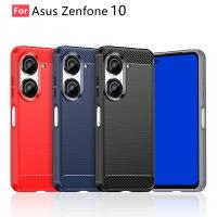 สำหรับฝาครอบ Asus Zenfone 10เคส Asus Zenfone 9ใหม่เคสคาร์บอนไฟเบอร์กันกระแทกกันกระแทก