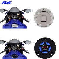 โลโก้ R6อุปกรณ์มอเตอร์ไซค์ก๊าซเชื้อเพลิงถังฝาครอบ CNC อลูมิเนียมสำหรับ Yamaha YZF-R6 YZFR6 YZFR6 Y ZF 5F R6 2003-2019