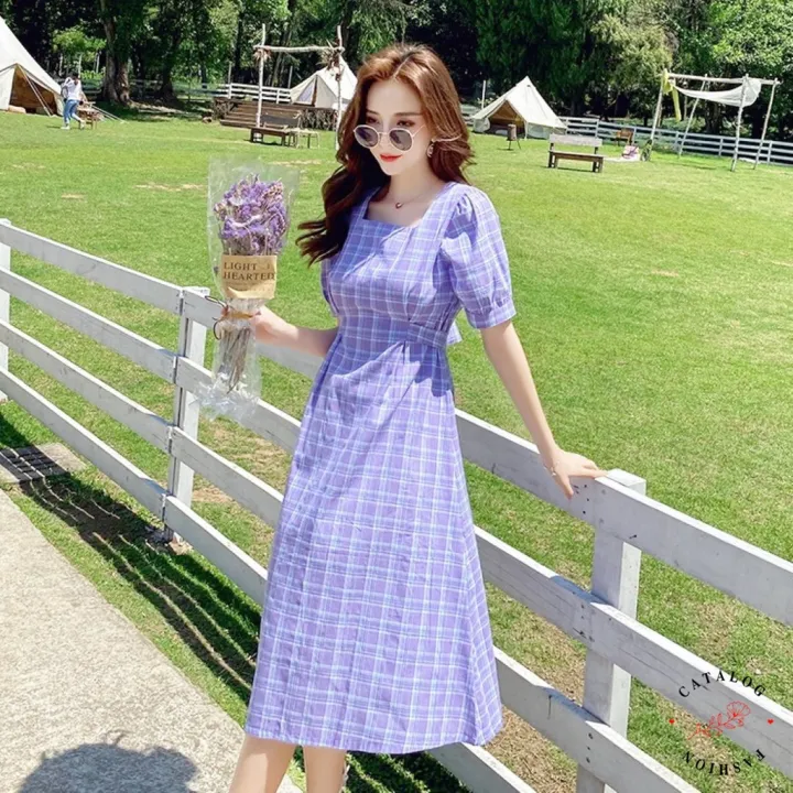 All match เดรสแฟชั่น ลายสก็อต เดรสเกาหลี คอเหลี่ยม เดรสน่ารัก เสื้อผ้าใส่เที่ยวคาเฟ่ – No Brand >>> top1shop >>> lazada.co.th 🇹🇭 🇹🇭 🇹🇭🛒🛍🛒