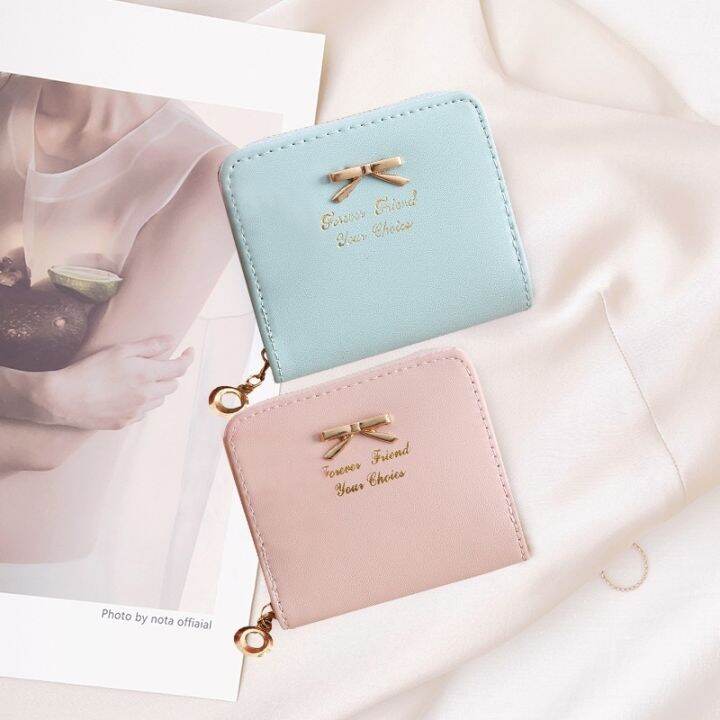 womens-zipper-coin-purse-multifunctional-short-card-holder-korean-bow-wallet