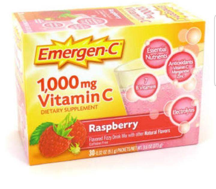 EMERGENC 1000mg Vitamin C RASPBERRY 30 packs Lazada PH