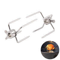 Lmetjma 2ชิ้นเซ็ต rserie BBQ Forks สแตนเลส Spit BBQ Forks ถ่านไก่ย่าง rserie ส้อมเนื้อ BBQ เครื่องมือ KC0149