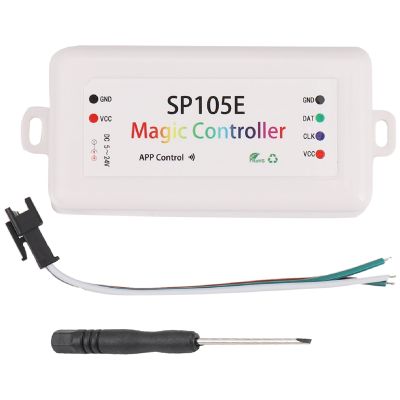 SP105E Wireless Bluetooth Controller APP WS2811 WS2812B WS2801 SK6812 APA102 Individually Addressable Programmable Pixel Module Panel Light DC5V-24V for IOS/Android
