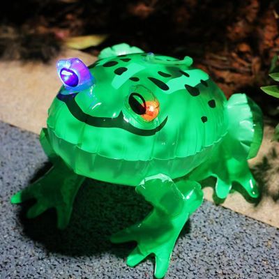 【LZ】►  Luminous Frog Balloon PVC Inflatable Luminous Frog with Elastic Rope Bouncing Childrens Luminous Toy Balloon