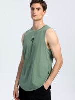 ? Mens loose basketball running shirt quick-drying training suit sleeveless cotton T-shirt track and field top sports and leisure fitness vest