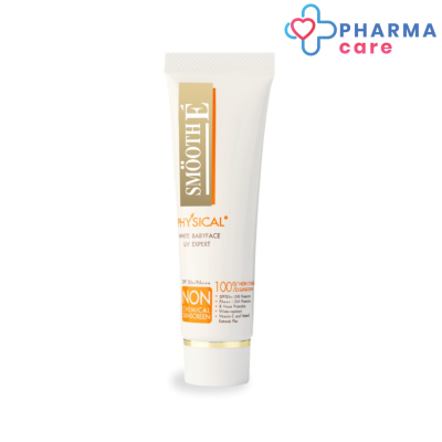 Smooth E Physical Sunscreen SPF50+  สมูทอีกันแดด (สีเบจ) ขนาด15 กรัม  [Pharmacare]