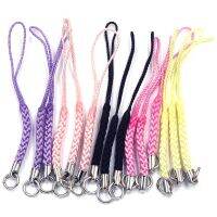 10Pcs Phone Lanyards Straps Braided Plaited Nylon Cord Mobile Cell Mixed Colourful Jewelry DIY Findings 80mm