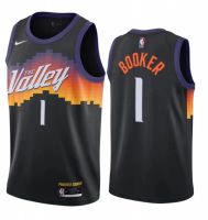 เสื้อคุณภาพสูง 【JAN】 ❂┅ New Arrival 2021 New Season NBA͛ Mens Phoenix Suns 1 Devin Booker Jersey Black City Version Basketball Jerseys